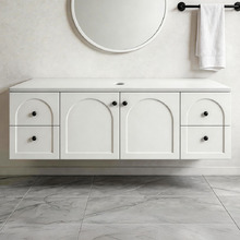 Stevie 1500mm Wall Hung Single Vanity with Stone Countertop